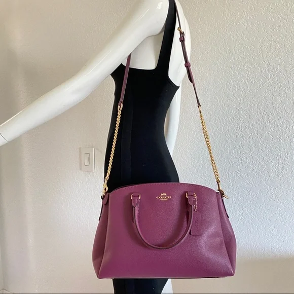 Coach burgundy Leather Sage Carryall Bag - Picture 6 of 8